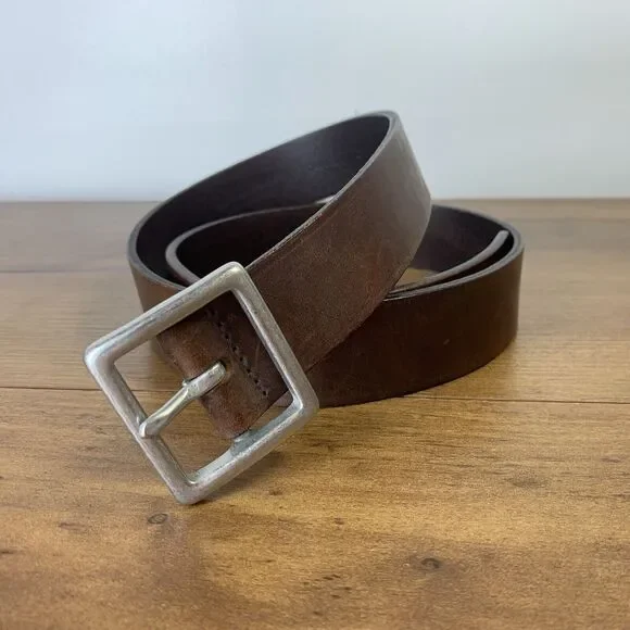 Banana Republic Brown Italian Leather Belt Made in England Size 34 - Picture 7 of 9